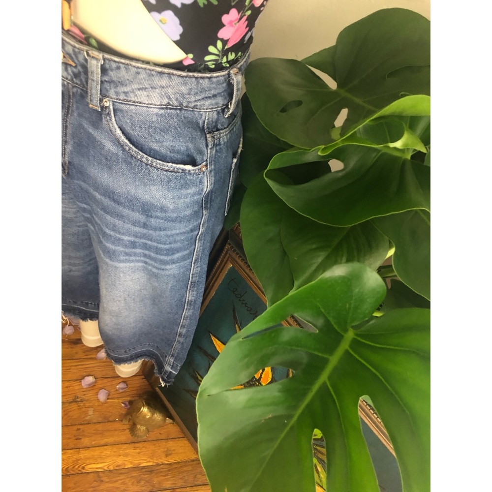 High Waisted Zara Basic-Z1975-Denim crop  jeans - Picture 7 of 8